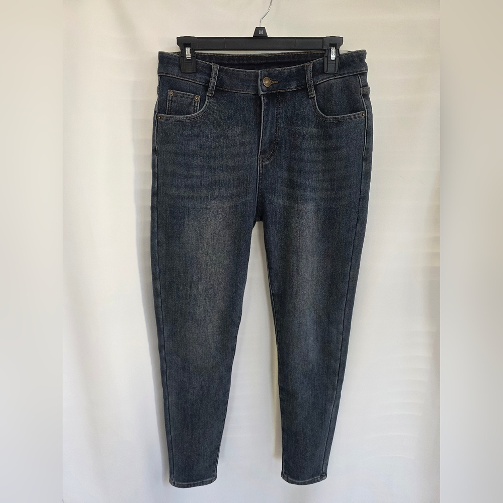 Heipeiwa Women's Winter Fleece Lined Thermal Skinny Jeans Size L